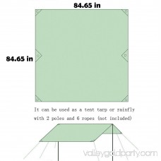 WEANAS 2 Person Outdoor Thickened Oxford Fabric Camping Shelter Tent Tarp Canopy Cover Tent Groundsheet Blanket Mat (Green 2 Person)